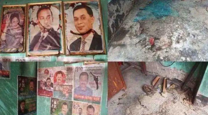 সাতক্ষীরায় বিএনপি অফিসে আগুন